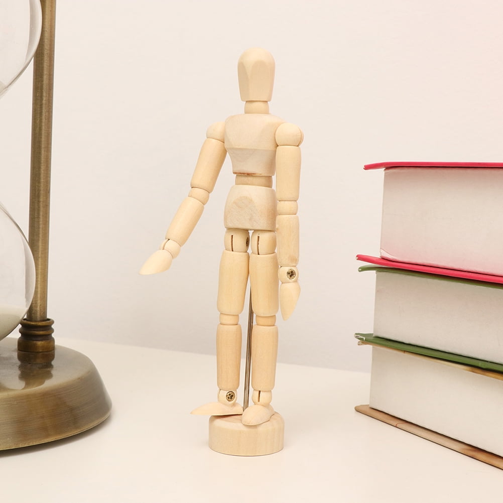 wooden model 2Pcs Wooden Figure Model Human Art Mannequin Manikins for