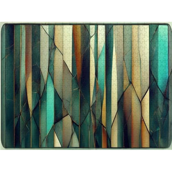 wooden puzzle Abstract Geometric Pattern Intelligent Game Fit togather a magic Art for home Decoration or Prensent 300 pieces