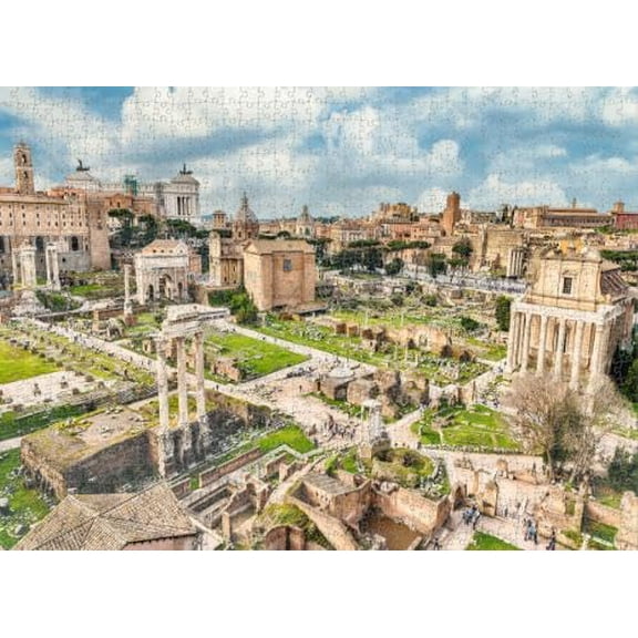 wooden puzzle Ancient Ruins Landscape Intelligent Game Fit togather a magic Art for home Decoration or Prensent 500 pieces
