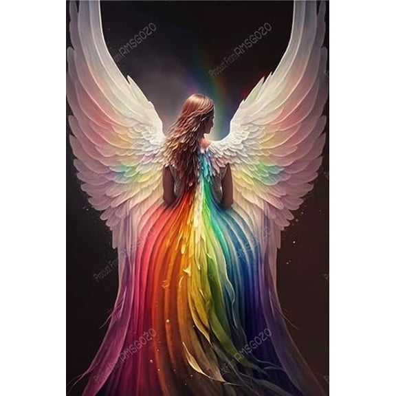 wooden puzzle Angel with Rainbow Wings Intelligent Game Fit togather a magic Art for home Decoration or Prensent 500 pieces