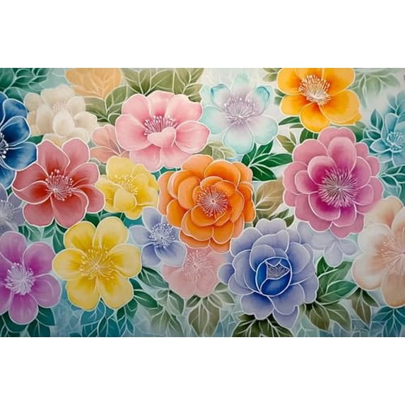 wooden puzzle Bouquet of Multicolored Flowers Intelligent Game Fit togather a magic Art for home Decoration or Prensent 500 pieces