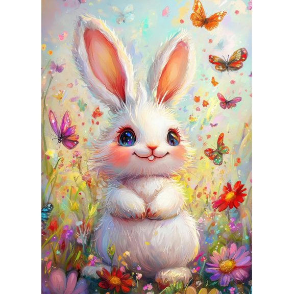 wooden puzzle Bunny in Bloom Intelligent Game Fit togather a magic Art for home Decoration or Prensent 500 pieces