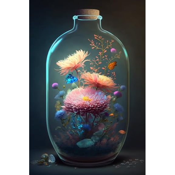 wooden puzzle Colorful Fish in a Glass Bottle Intelligent Game Fit togather a magic Art for home Decoration or Prensent 300 pieces