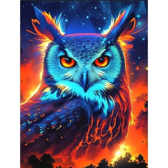 wooden puzzle Colorful Owl with a Cosmic Background Intelligent Game Fit togather a magic Art for home Decoration or Prensent 500 pieces