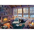 thumbnail image 1 of wooden puzzle Cozy Reading Nook Intelligent Game Fit togather a magic Art for home Decoration or Prensent 300 pieces, 1 of 5