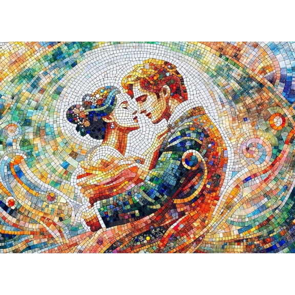 wooden puzzle Dancing Couple in Dreamscape Intelligent Game Fit togather a magic Art for home Decoration or Prensent 500 pieces