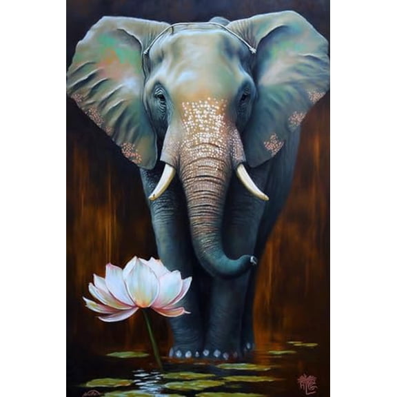 wooden puzzle Decorated Elephant Intelligent Game Fit togather a magic Art for home Decoration or Prensent 500 pieces