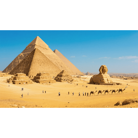 wooden puzzle Egyptian Pyramids and Sphinx in the Sun A Desert SpectacleIntelligent Game Fit togather a magic Art for home Decoration or Prensent 1000 pieces