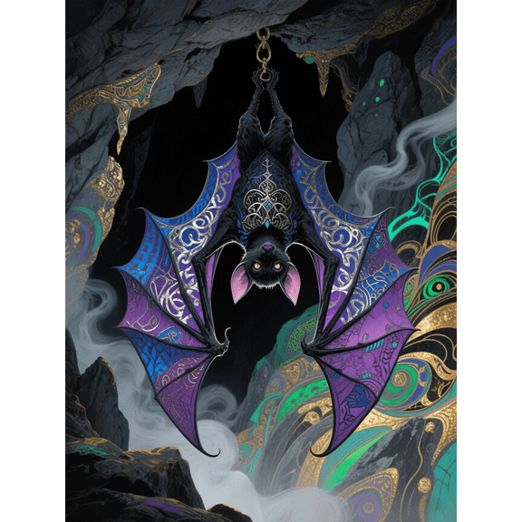 wooden puzzle Fantasy Bat in CaveIntelligent Game Fit togather a magic Art for home Decoration or Prensent 1000 pieces