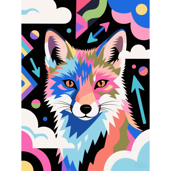 wooden puzzle Fox's Head in Modern Art Style Intelligent Game Fit togather a magic Art for home Decoration or Prensent 1000 pieces