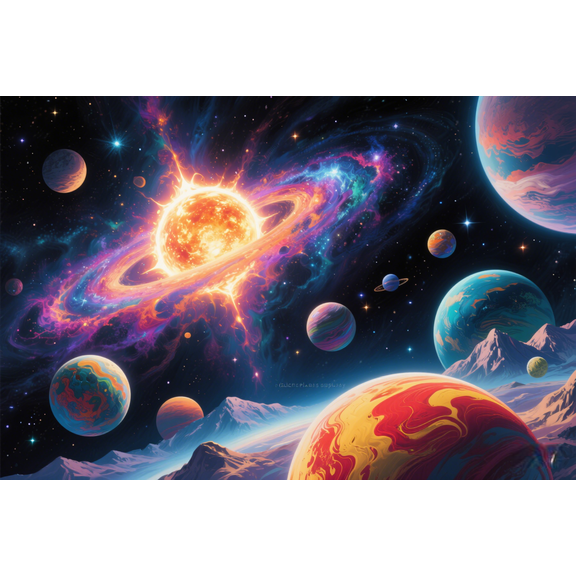 wooden puzzle Galactic Planets Display Intelligent Game Fit togather a magic Art for home Decoration or Prensent 1000 pieces