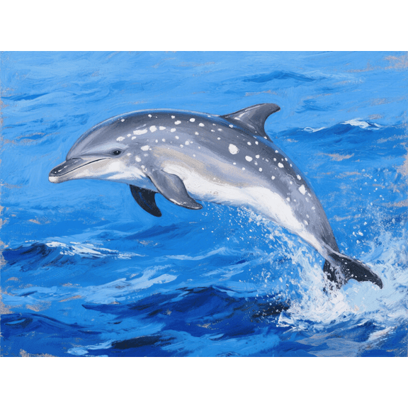 wooden puzzle Jumping Dolphin in the Ocean Intelligent Game Fit togather a magic Art for home Decoration or Prensent 500 pieces