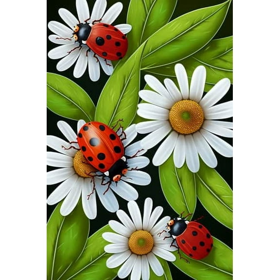 wooden puzzle Ladybugs on Daisy Flowers Intelligent Game Fit togather a magic Art for home Decoration or Prensent 500 pieces