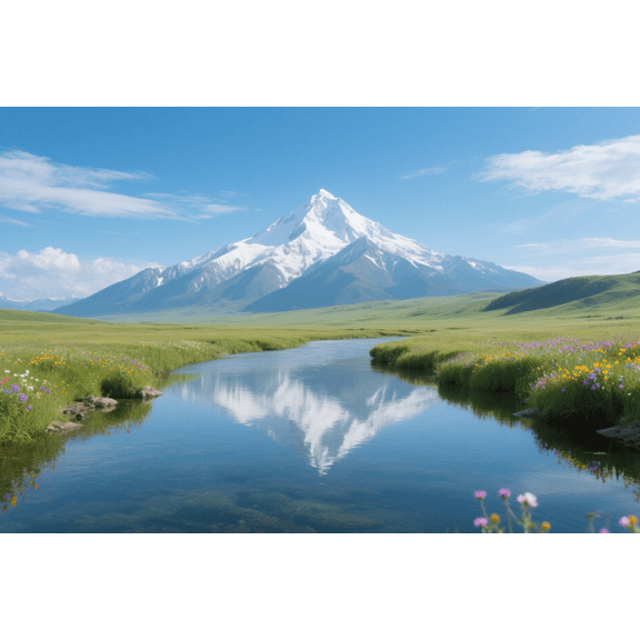 wooden puzzle Majestic Snow capped Mountain by River Intelligent Game Fit togather a magic Art for home Decoration or Prensent 300 pieces