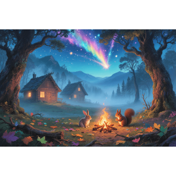wooden puzzle Misty Forest Fantasy Intelligent Game Fit togather a magic Art for home Decoration or Prensent 1000 pieces