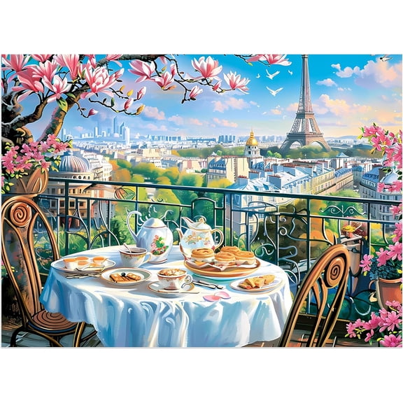 wooden puzzle Parisian Picnic View Intelligent Game Fit togather a magic Art for home Decoration or Prensent 500 pieces