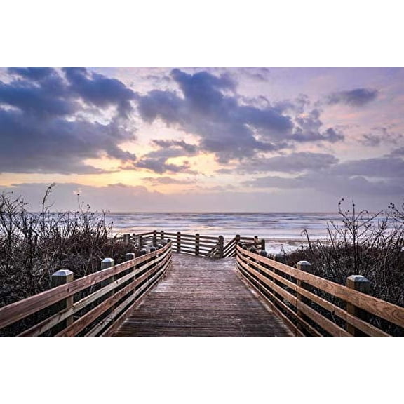 wooden puzzle Pier at Dusk with Cloudy Sky Intelligent Game Fit togather a magic Art for home Decoration or Prensent 300 pieces