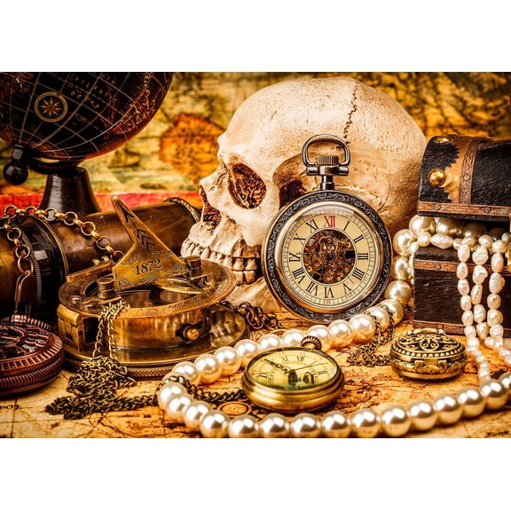 wooden puzzle Pirate's Treasure Haunt Intelligent Game Fit togather a magic Art for home Decoration or Prensent 500 pieces