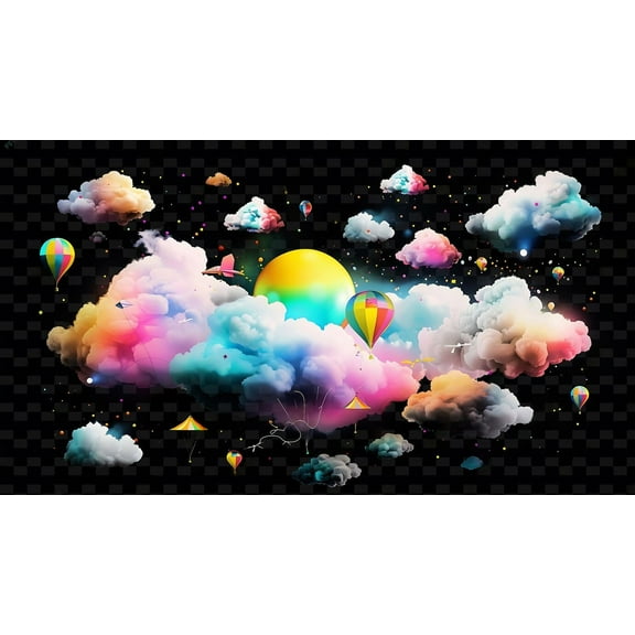 wooden puzzle Radiant Neon Glow Cloud Intelligent Game Fit togather a magic Art for home Decoration or Prensent 500 pieces