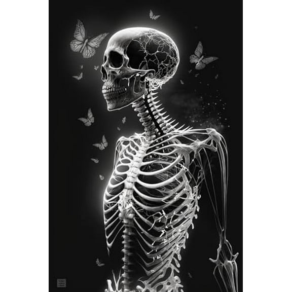 wooden puzzle Skeleton with a Dark, Ethereal Background Intelligent Game Fit togather a magic Art for home Decoration or Prensent 500 pieces