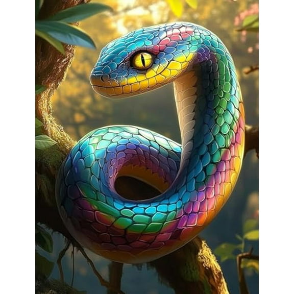 wooden puzzle Snake in a Mystical Forest Scene Intelligent Game Fit togather a magic Art for home Decoration or Prensent 1000 pieces