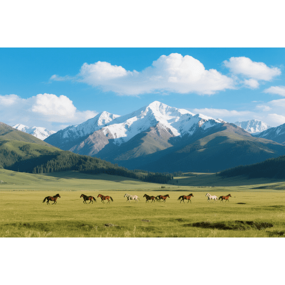 wooden puzzle Snowy Mountain and Grassland Intelligent Game Fit togather a magic Art for home Decoration or Prensent 300 pieces