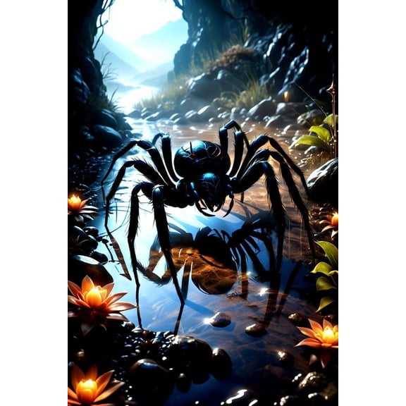 wooden puzzle Spider in Dark Cave Intelligent Game Fit togather a magic Art for home Decoration or Prensent 500 pieces