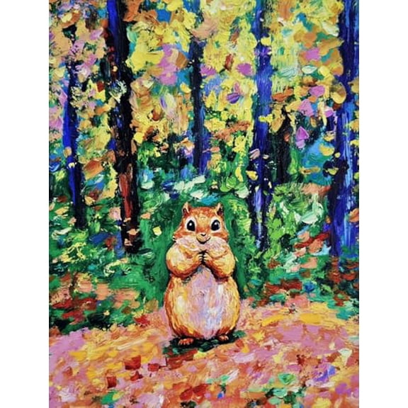wooden puzzle Squirrel among Fall - colored Trees Intelligent Game Fit togather a magic Art for home Decoration or Prensent 300 pieces