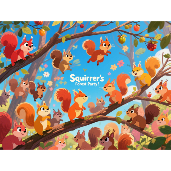 wooden puzzle Squirrels' Forest Party Intelligent Game Fit togather a magic Art for home Decoration or Prensent 500 pieces