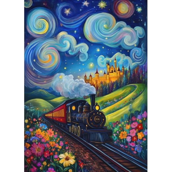 wooden puzzle Starry - Clouded Field Intelligent Game Fit togather a magic Art for home Decoration or Prensent 300 pieces