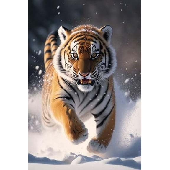 wooden puzzle Tiger in a Dynamic Pose Intelligent Game Fit togather a magic Art for home Decoration or Prensent 300 pieces