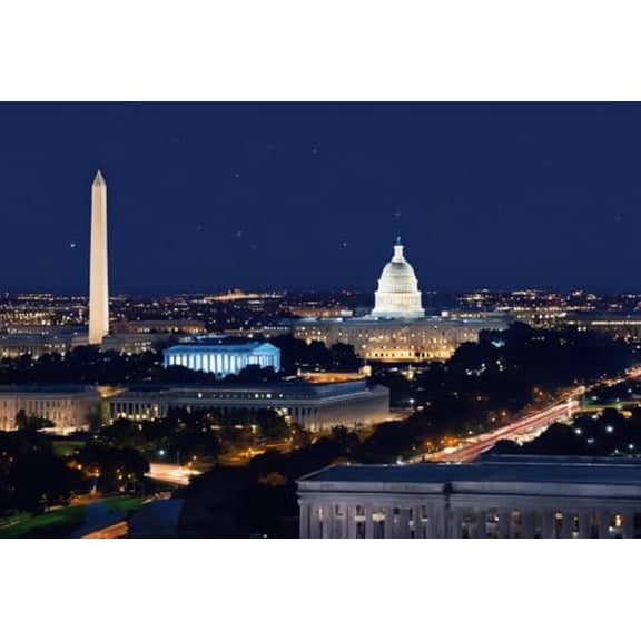 wooden puzzle Washington, D.C. Monuments at Night Intelligent Game Fit togather a magic Art for home Decoration or Prensent 1000 pieces