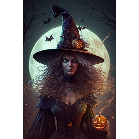 wooden puzzle Witch under a Full Moon Intelligent Game Fit togather a magic Art for home Decoration or Prensent 300 pieces