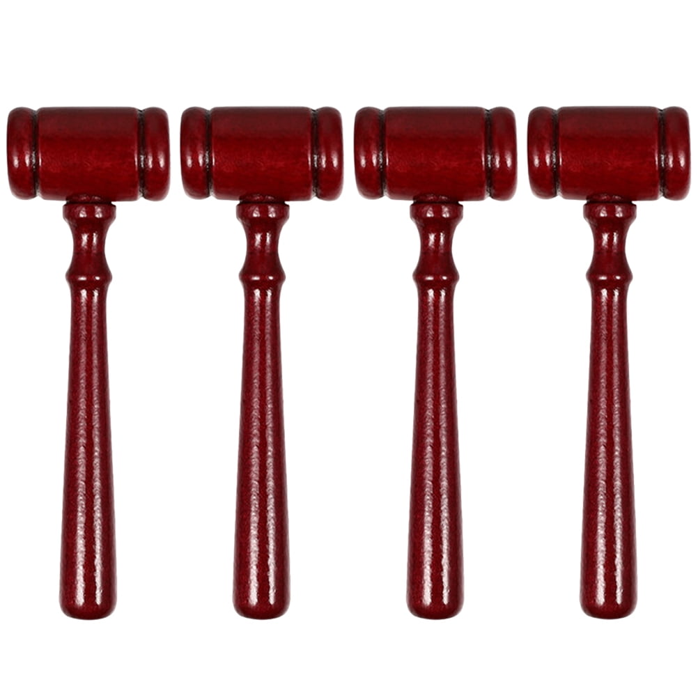 wooden small gavel 4Pcs Decorative Wooden Auction Hammer Creative Judge