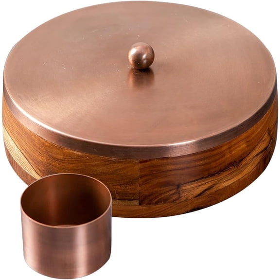 wooden spice box for 7 spices for kitchen/ gift item , copper color