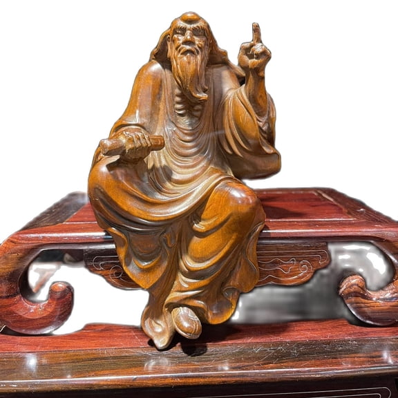wooden statue carvings gifts decor home figurine wood only buddha Dharma no desk figurines for interior Decoration home