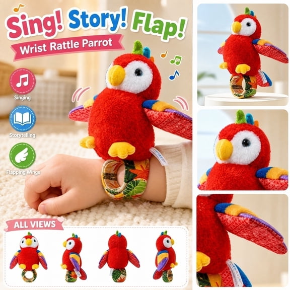 woodpecker & Parrot and peacockInter active Slap Bracelet Birds | Interactive wearable toy repeats your voice, flaps wings and chirps.Using for kids aged 3 and up