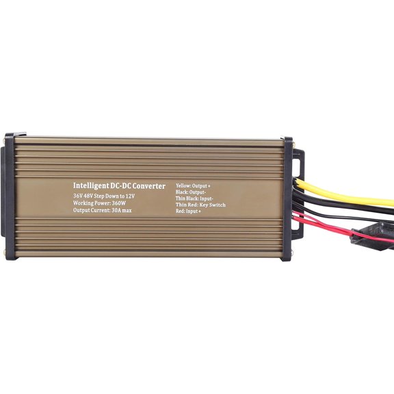 wooow shop DC-DC Golf Carts RVs 48V 36V Volt Voltage to 12V Step Down Voltage Reducer Regulator for Headlights Taillights Solar Panels Radios (30A 360W)