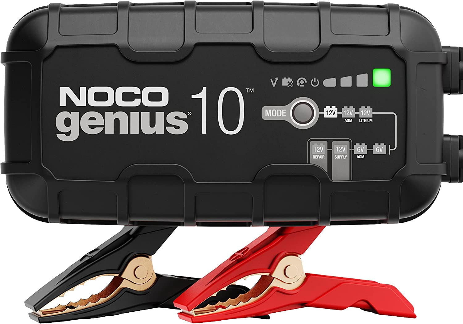 wooow shop GENIUS10: 10A 6V/12V Smart Battery Charger – Automatic Maintainer, Trickle Charger & Desulfator with Overcharge Protection & Temperature Compensation – for Lead-Acid & Lithium Batteries