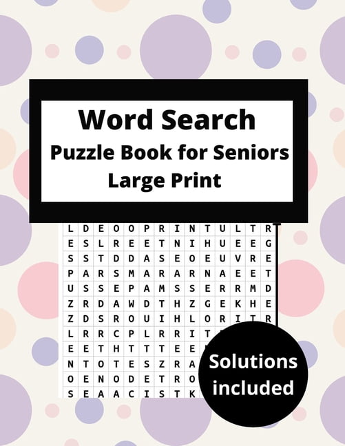 word search puzzle books for seniors large print: Keep your brain active funny word search adults Great puzzle book incl, (Paperback)