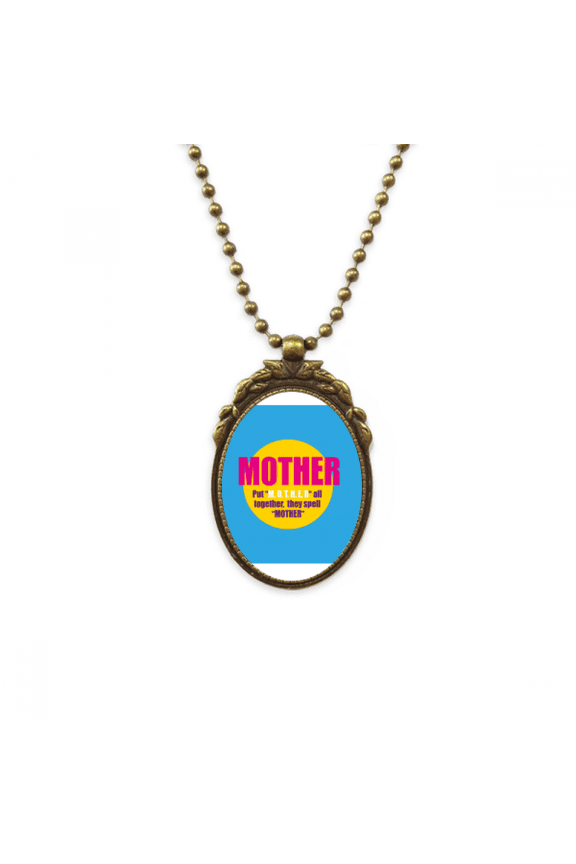 word spelling antique necklace vintage bead pendant keychain