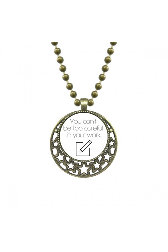 work hard try best speak. pendant star necklmoon chain jewelry