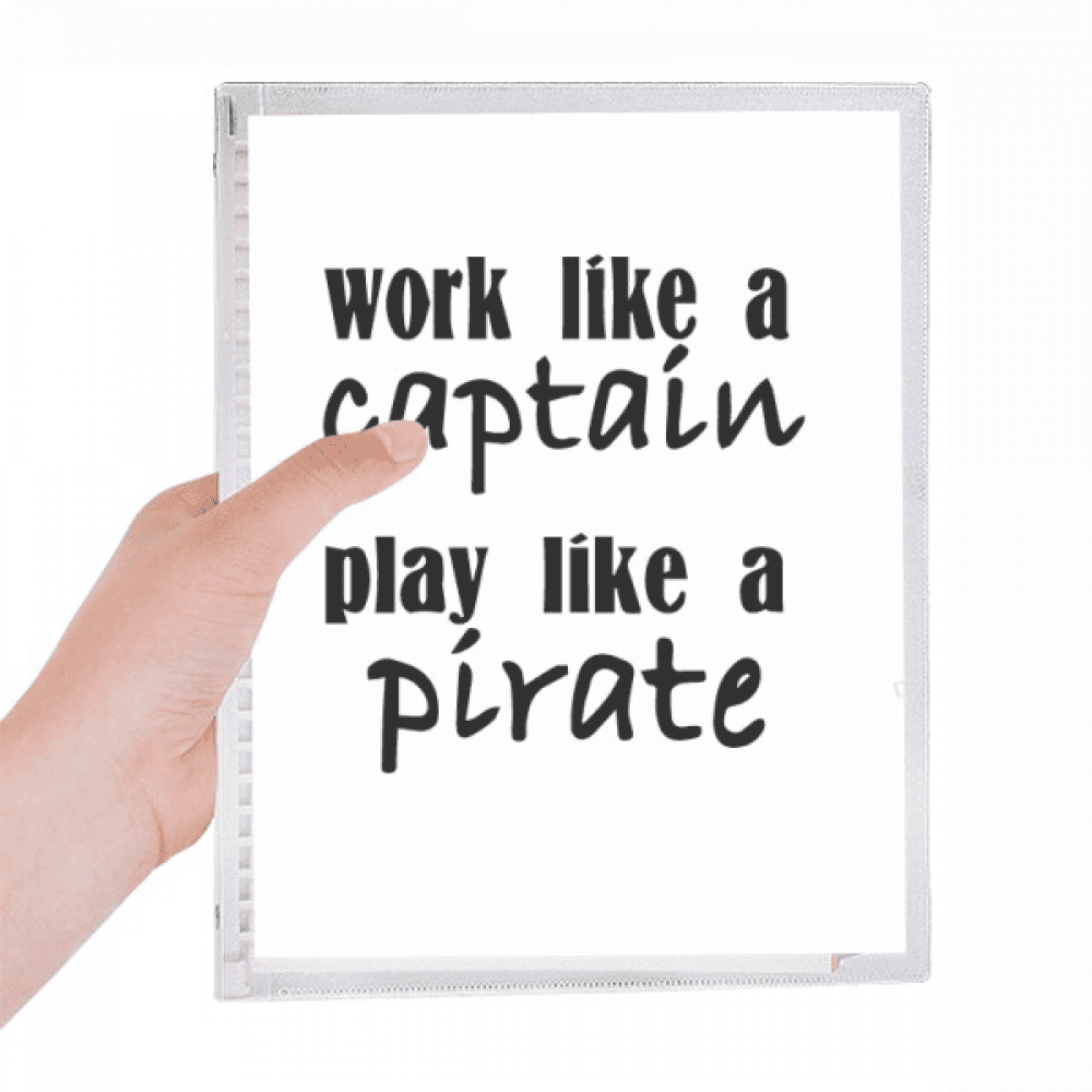 work like captain play like pirate notebook loose diary refillable journal statiry