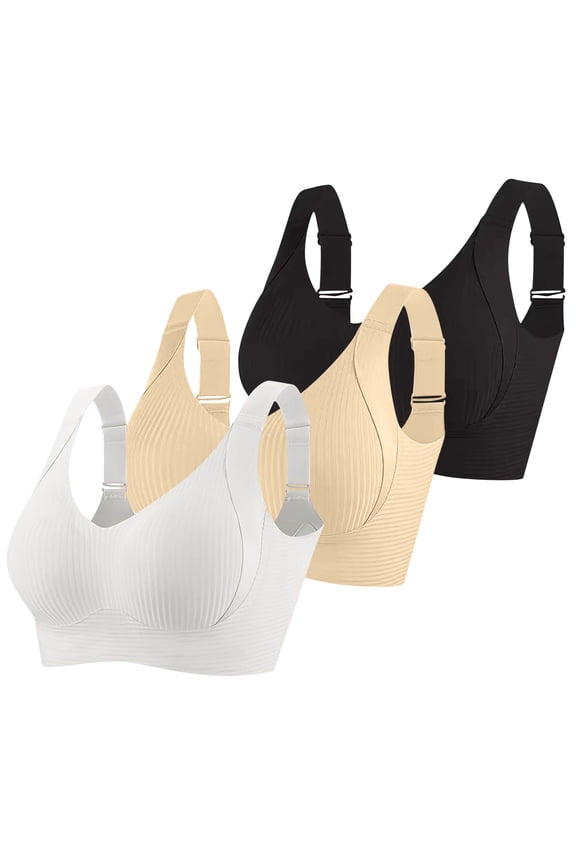 workcargo 3-Pack Wireless Bras for Women - Size XL Green, Full Coverage Soft Stretch, Comfortable Everyday Wear