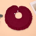 thumbnail image 1 of Zunfee Absorbent 100% Cotton Kids Bib for Girls - Ruffled Edge, Adjustable Snap, Soft Wine Color, Fits Newborns to Kidss,Size Free Size, 1 of 5