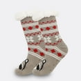 thumbnail image 1 of workcargo Christmas Fuzzy Socks for Adults - Non-Slip Plush Lined Multicolor Raccoon Themed Cuffed Knit Socks, One Size Fits Most Warm Acrylic Holiday Socks,Size Free Size, 1 of 3
