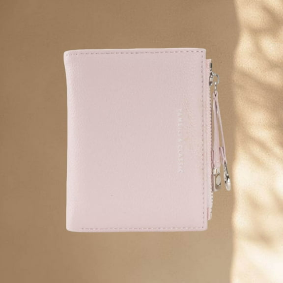 workcargo Fashion Multi-Functional Faux Faux Leather Pink Coin Wallet & Card Holder - Durable Compact Design with Reinforced Stitching for Everyday Commute/Casual Use,Size Free Size