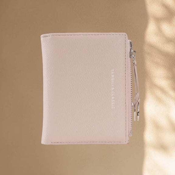 workcargo Faux Faux Leather Beige Coin Wallet - Minimalist Multi-Functional Compact Card & Coin Holder with Durable Reinforced Stitching for Daily Commute/Travel,Size Free Size