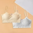 thumbnail image 1 of Zunfee Girls Training Bras 2 Pack - 100% Cotton, Yellow, Size 7T - Soft Breathable for Big Girls, Basic Support, School & Daily Wear, 1 of 8