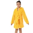 thumbnail image 1 of Zunfee Infant 2T Yellow Plush Bathrobe - 100% Polyester Soft Warm Hooded Robe with Front Pockets for Post-Bath & Home Lounging (Walmart), 1 of 1